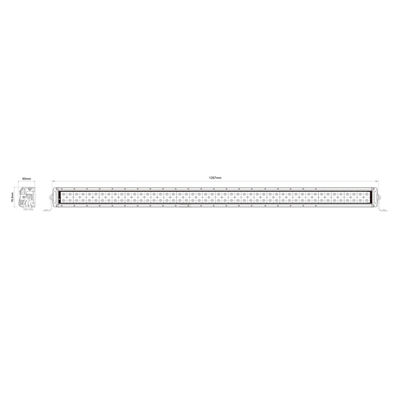 ออโต้ 4x4 IP67 แถบไฟ LED สองแถว 288W DC 24V เลนส์ PC OSRAM Chip