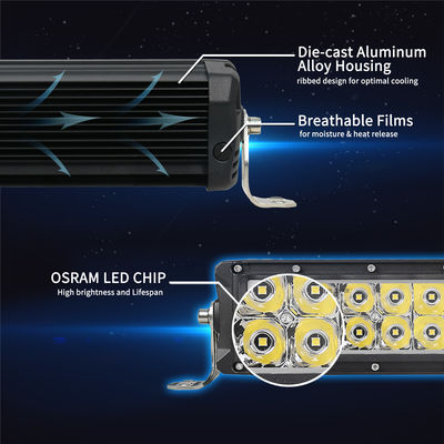 แถบไฟ LED สองแถว OSRAM LED Chip Truck Light Bar ระบบไฟออฟโร้ด