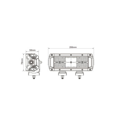 แถบไฟ LED แบบสองแถว Combo 44W แถบไฟ LED สำหรับขับขี่แบบสองแถวสำหรับ SUV ATV UTV