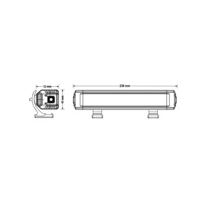 Waterproof Slim Single Row LED Light Bar สำหรับเรือ 18w 9in 1620lm