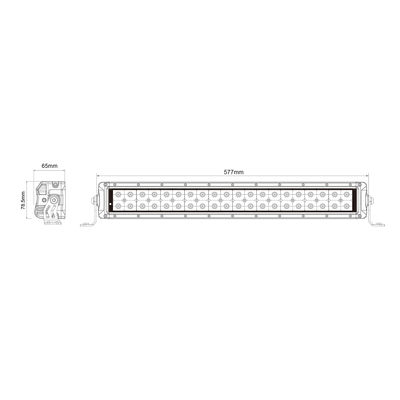 224w IP67 Waterproof Dual Row LED Light Bar สำหรับเรือ 40 * 5W Osram