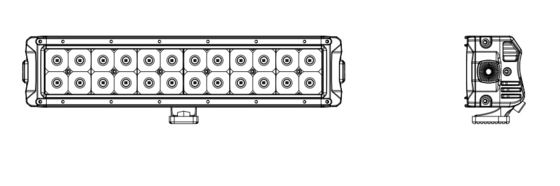 CREE Chip Dual Row LED Light Bar 13.5 นิ้ว 72W 6480lm สำหรับรถบรรทุกรถยนต์