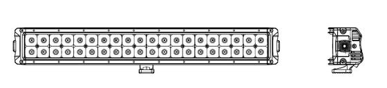 120w Curved Row Double Led Light Bar IP67 กันน้ำ Light Bar Car Bar Light
