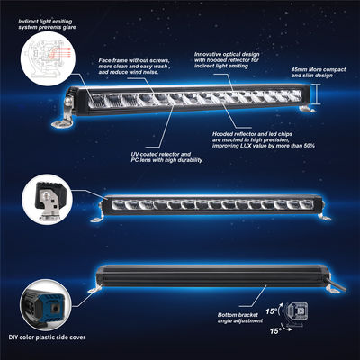 UTV Waterproof 5.5in Auto LED Light Bar ป้องกันรอยขีดข่วน 760lm เอาต์พุต