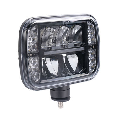 สีดำ SAE 5 X 7 LED Snow Plough ไฟหน้า 30W 6000K High Beam