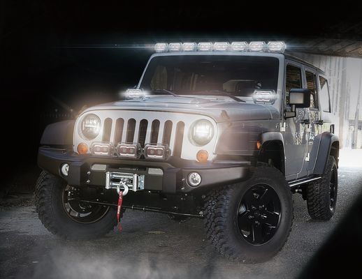UTV 9 นิ้วรอบ Offroad ไฟ LED ขับเคลื่อนพลังงานสูง HANMA 51W