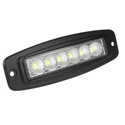 6 นิ้ว 6 ชิ้น * 3 วัตต์ Bridgelux Ultra Slim LED Bar Flush Mount Flood Beam สำหรับรถจักรยานยนต์