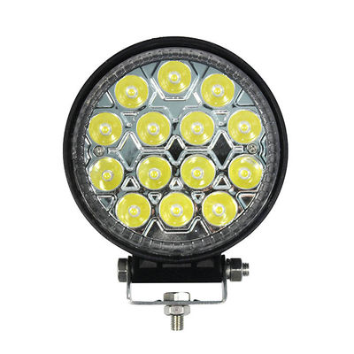 4PCS Round Spot LED Work Light 42W สำหรับเครื่องจักรทางวิศวกรรม