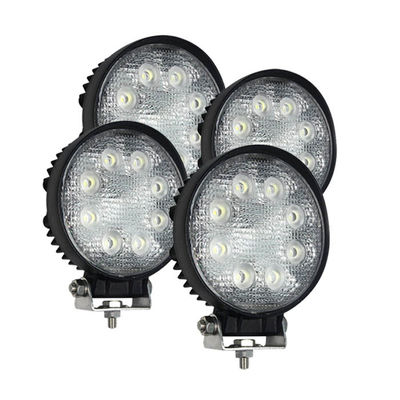 1920lm 90 ° 24 วัตต์ LED น้ำท่วมไฟกลมสำหรับยานพาหนะอุตสาหกรรม